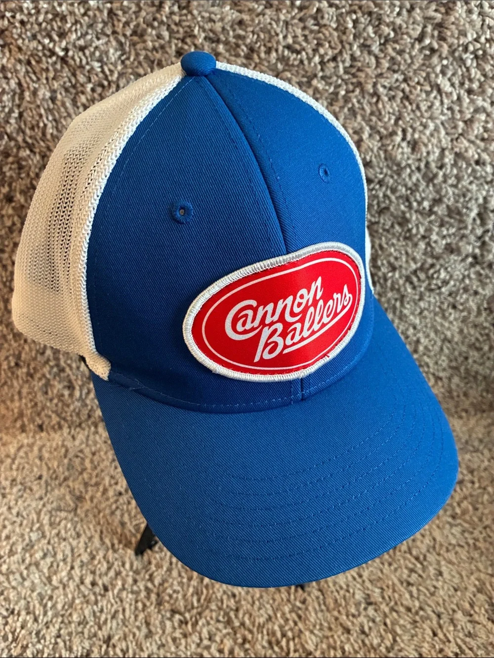 Cannon Ballers Blue & White Mesh SnapBack Trucker Hat